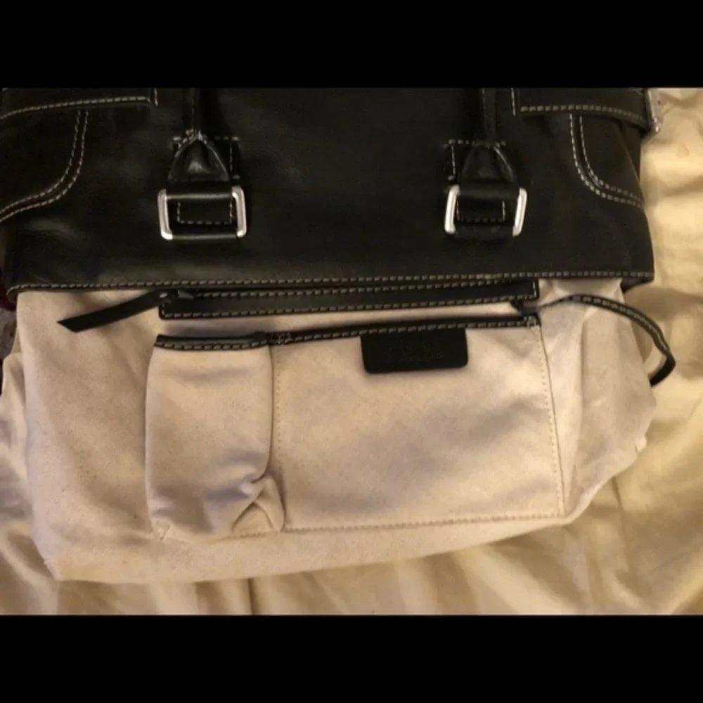 Michael Kors black Leather vintage purse bag